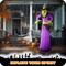 G128 10 ft Witch Halloween Inflatable Decor with LED Lights, Halloween Outdoor Holiday Yard Decoration, Fast Inflate, Weather-Resistant, Outdoor Use